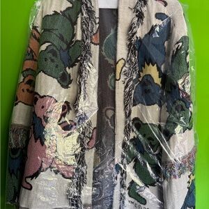 Handwoven Men’s Grateful Dead Jacket/swoncho